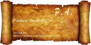 Pados András névjegykártya
